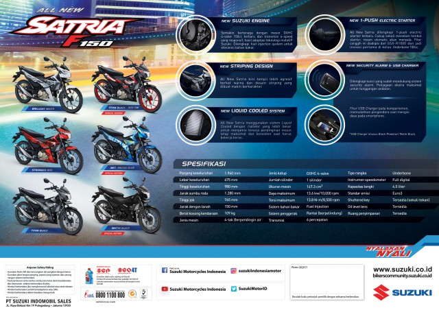 All New Satria F150 - 2017 - flyer-A4-back